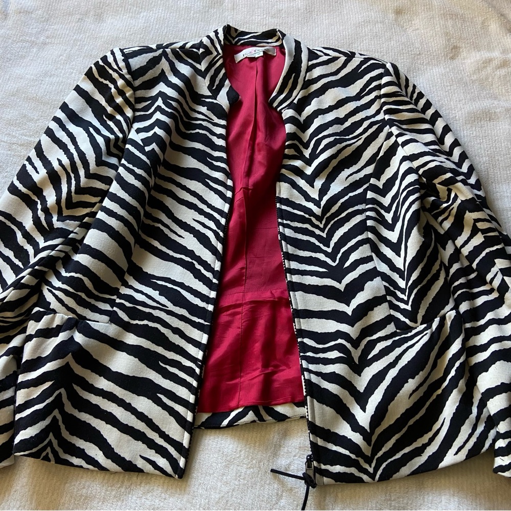 Kelly & Diane Zebra Jacket size 12
